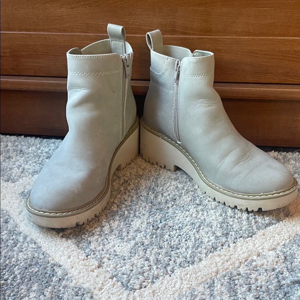 adidas Cream Platform Chelsea Ankle Boots